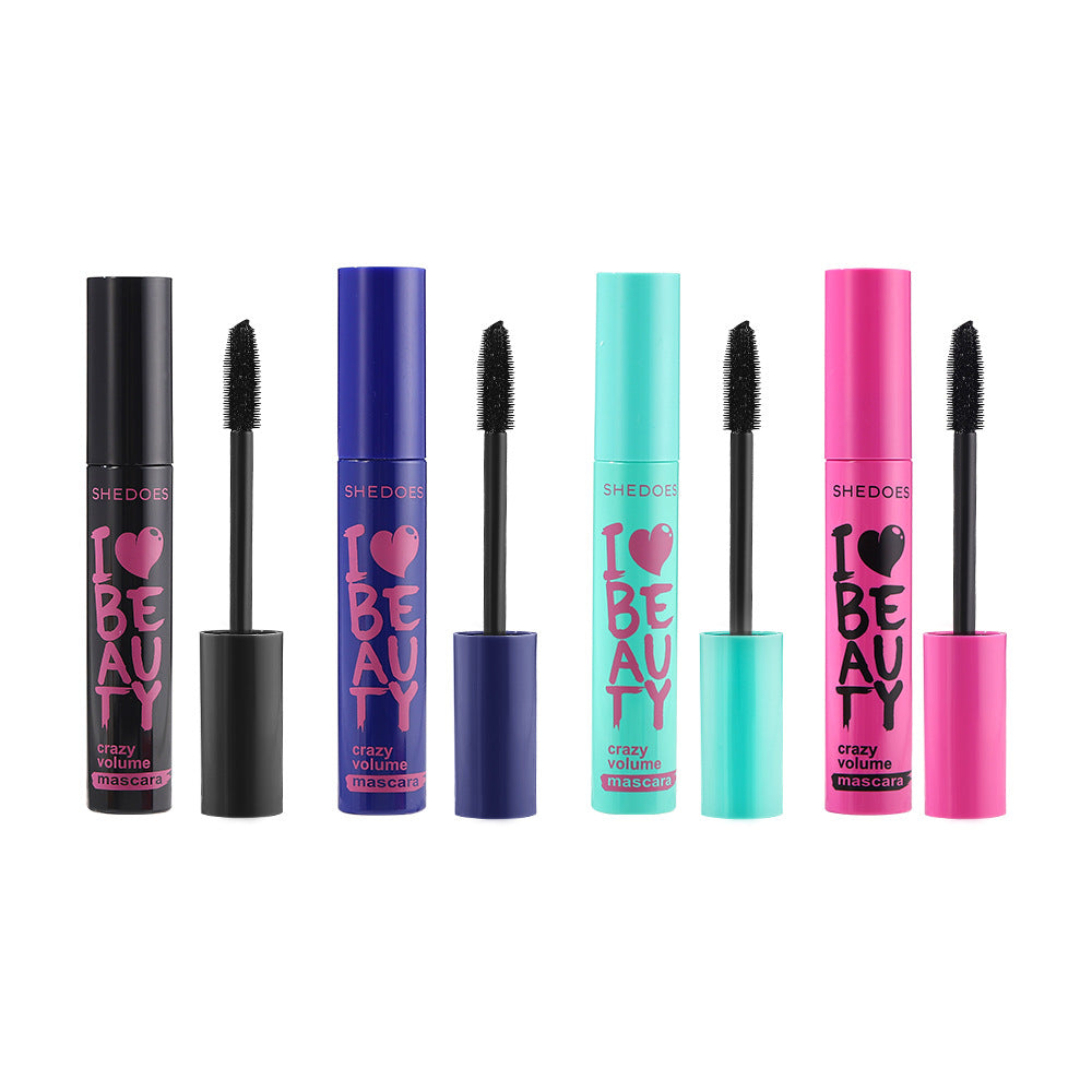 Waterproof Thick Lengthened Non-blooming Large Capacity Mascara Four-color